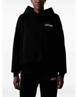 La Mania Hoodie Hugh À Logo Brodé - Black