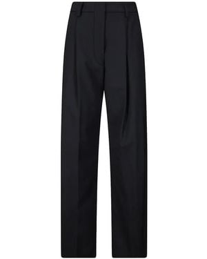 Thelatest Pleated Wide-Leg Trousers - Black