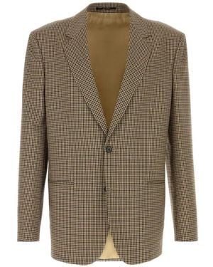 Gucci Check-Pattern Embroidered Blazer - Green