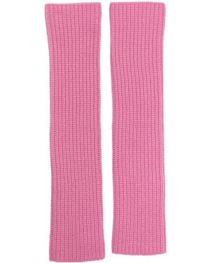 Pringle of Scotland Ribbed Cashmere Warmers - Pink