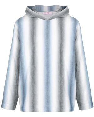 Orlebar Brown Benham Oasis Striped Hoodie - Blue
