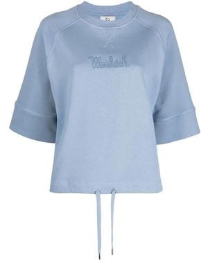 Woolrich Drawstring Logo T-Shirt - Blue
