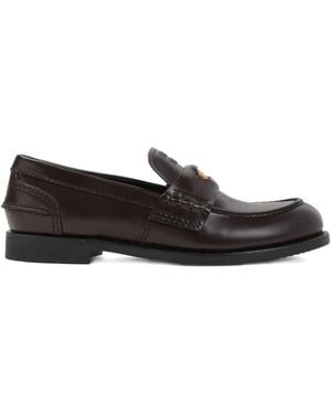 Miu Miu Penny-Loafer Aus Leder - Schwarz