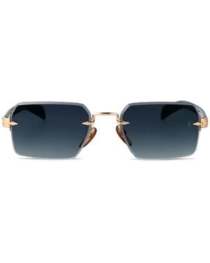 David Beckham Rectangle-Frame Sunglasses - Blue