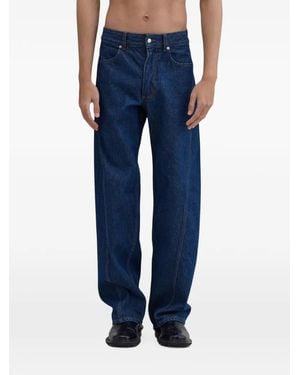 Eckhaus Latta Bend Twisted-Seam Jeans - Blue
