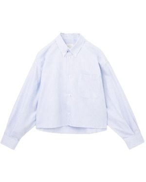 A.P.C. Chemise Crop À Rayures - Blanc