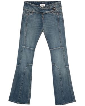 Coperni Vaqueros acampanados con diseño de paneles - Azul