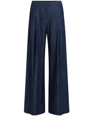 The Sei Boyfriend Pleated Trousers - Blue