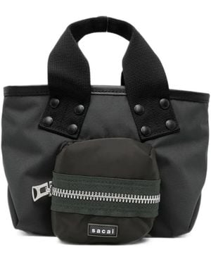 Sacai Multi-Pocket Tote Bag - Black