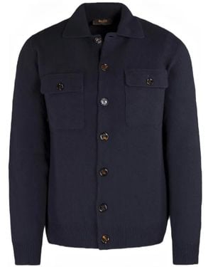 Moorer Allyn Vest Met Opgestikte Zak Met Knopen - Blauw