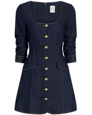 Cinq À Sept Caidin Button Jean Dress - Blue