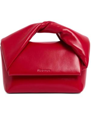 JW Anderson Twisted-Handle Leather Tote Bag - Red