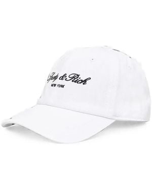 Sporty & Rich Logo-Embroidered Baseball Cap - White
