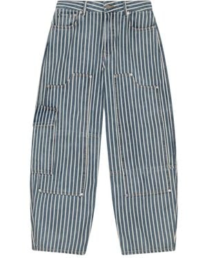 Ganni Striped Jeans - Blue