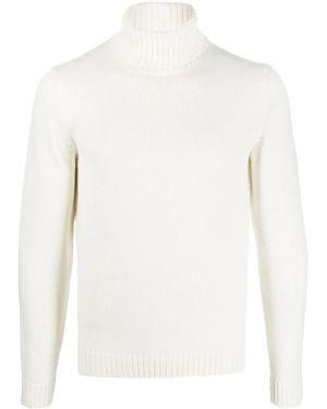 Zanone Maglione A Collo Alto - Bianco