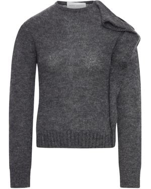 Niccolò Pasqualetti Pullover Mit Rüschen - Grau