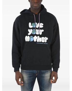Converse Sudadera Con Capucha Y Logo - Negro