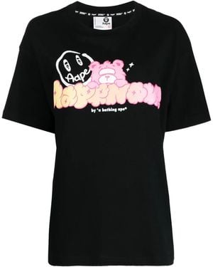 Aape By A Bathing Ape Graphic-Print T-Shirt - Black
