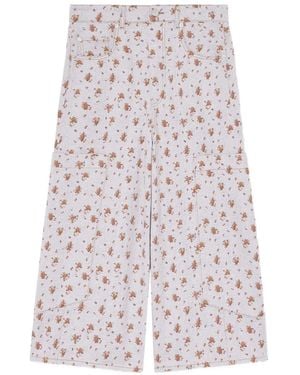 Ganni Vaqueros Cargo Con Estampado Floral - Rosa