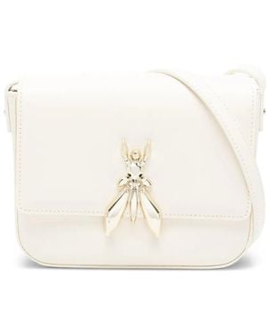 Patrizia Pepe Logo Leather Shoulder Bag - White