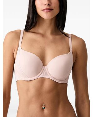 Chantelle Osmose Easyfeel Floral-Lace Underwired Bra - Brown