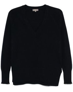 N.Peal Cashmere カシミア Vネックセーター - ブラック