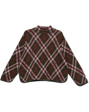 Eric Bompard High-Neck Tartan Sweater - Brown