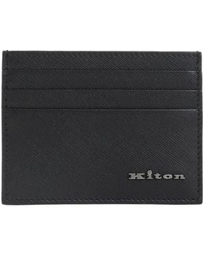 Kiton Leather Cardholder - Black