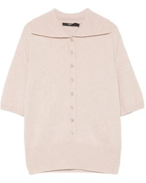 Seventy Maglione A Maniche Corte Con Abbottonatura - Bianco