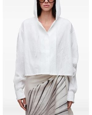 Osklen Cropped Hoodie - White