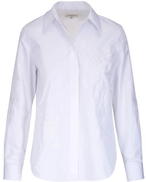 Lafayette 148 New York スプレッドカラー シャツ - ホワイト
