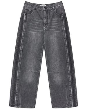 Munthe Faded Paneled Jeans - Gray