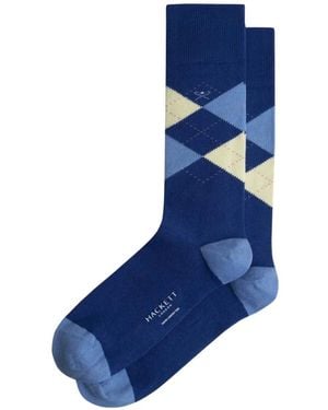 Hackett Jacquard Argyle Socks - Blue