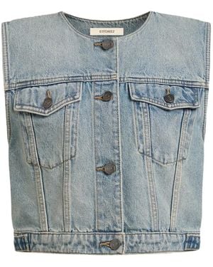 12 STOREEZ Denim Gilet - Blue