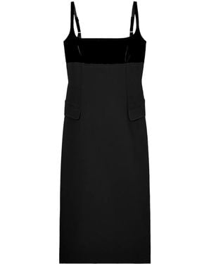 Tory Burch Crepe Slip Midi Dress - Black