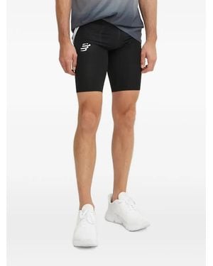 Compressport Logo-Print Running Shorts - Black