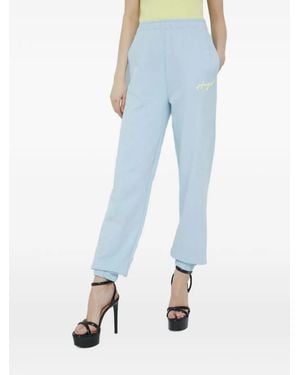 HUGO Logo-detail track pants - Azul
