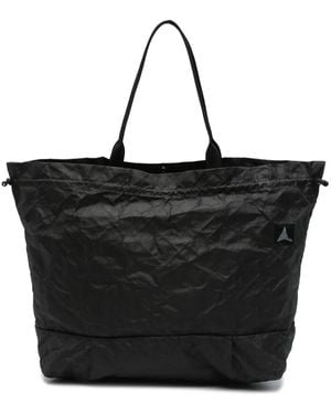 Roa Crinkled-Finish Tote Bag - Black