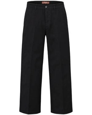 Cruna Greenwich Straight-Leg Pants - Black