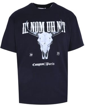ih nom uh nit Skull-Print T-Shirt - Blue