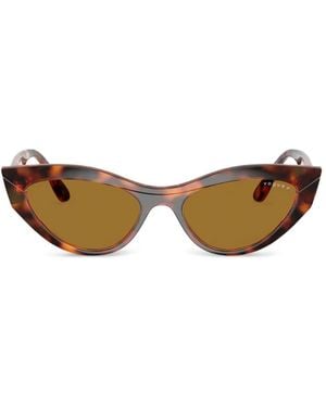 Vogue Eyewear Tortoiseshell-Effect Cat-Eye Sunglasses - Brown