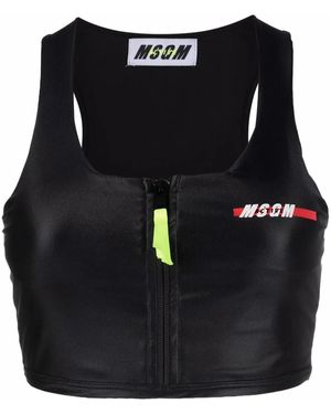 MSGM Sport-Bh Mit Logo-Print - Schwarz