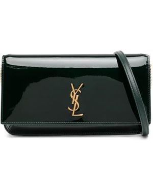 Saint Laurent Mini logo phone bag - Negro