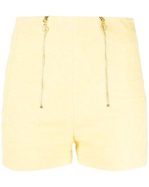 Patou Cotton Blend Tweed Trousers - Yellow