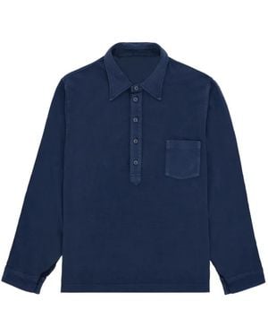 Fortela Grayson Patch-Pocket Polo Shirt - Blue