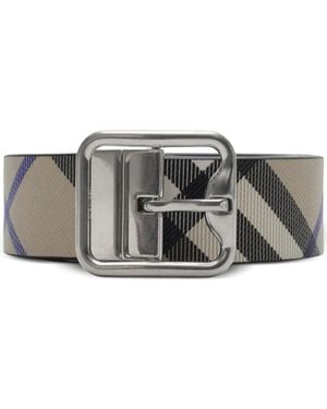 Burberry Reversible Check Buckle Belt - Grey