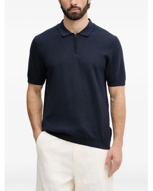 Joop! Vascor Knitted Polo Shirt - Blue