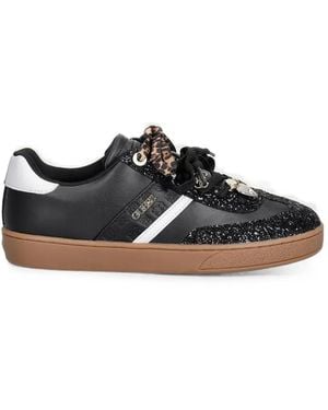 Guess Naoki Glitter-Embellished Sneakers - Black