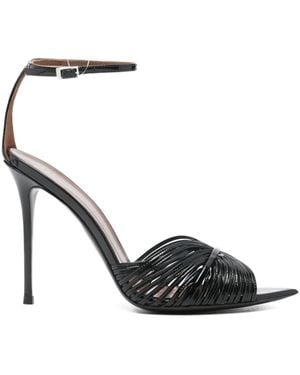 Giuseppe Zanotti 105Mm Intriigo Shell Leather Sandals - Black