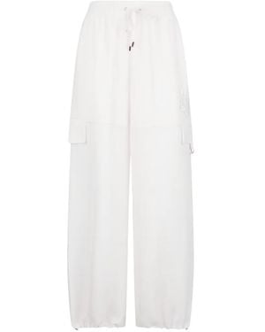 Liu Jo Mesh-Design Cargo Trousers - White